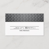 Gediamanteerd stalen metaalglans visitekaartje (Voorkant)