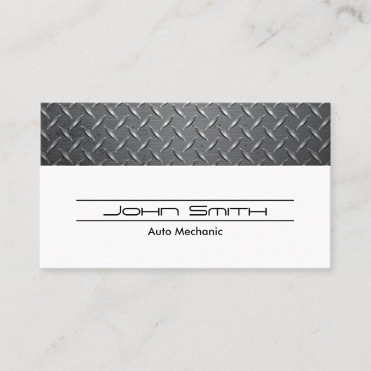 Gediamanteerd stalen metaalglans visitekaartje (Voorkant)