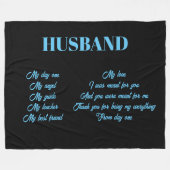 Gedicht aan echtgenoot - Echtgenoot Gift Fleece Deken (Voorkant (Horizontaal))