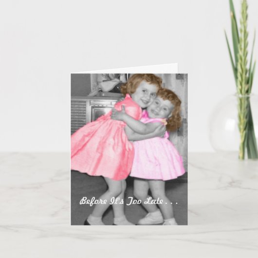 Gedicht: Alvorens het te Laat is Feestdagen Kaart (Voorkant)