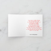 Gedicht: Alvorens het te Laat is Feestdagen Kaart (Binnen)