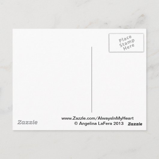 Gedicht bij het Paw Print Memorial Briefkaart (Achterkant)