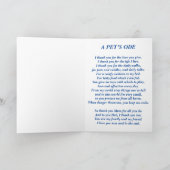 Gedicht: Comfort voor verlies van huisdieren; BYG, Kaart (Binnen)