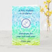 Gedicht: Comfort voor verlies van huisdieren; BYG, Kaart (Gele Bloem)