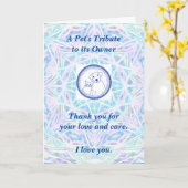 Gedicht: De liefde van een huisdier voor zijn eige Kaart (Gele Bloem)