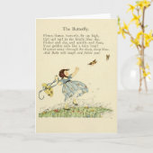  gedicht - De vlinder, Kaart (Gele Bloem)