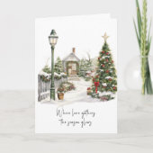 Gedicht Groen Rood Wit Bessen Sneeuw Kerst Krans Feestdagen Kaart (Voorkant)