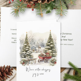 Gedicht Groen Witte Sneeuw Dennenbos Kerstboom Feestdagen Kaart