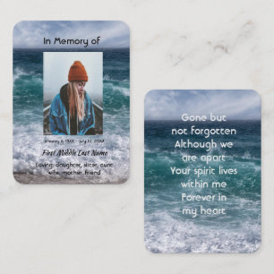 Gedicht Herinnering Aandenken Oceaan Zee Strand Visitekaartje