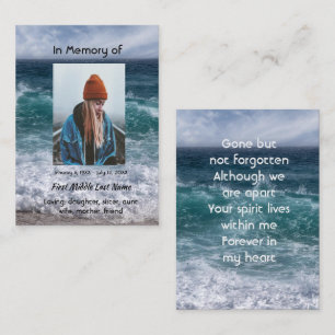 Gedicht Herinnering Souvenir Oceaan Zee Strand Visitekaartje