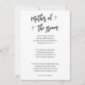 Gedicht Kaart Voor Moeder van de bruidegom harten (Voorkant)