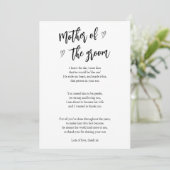 Gedicht Kaart Voor Moeder van de bruidegom harten (Staand voorkant)