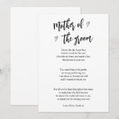 Gedicht Kaart Voor Moeder van de bruidegom harten (Voorkant / Achterkant)