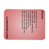 Gedicht Keukenmagneet - Arizona Magneet (Horizontaal)