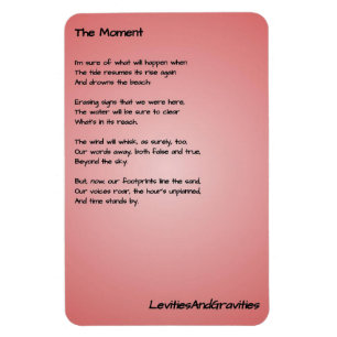 Gedicht Keukenmagneet - Het moment Magneet