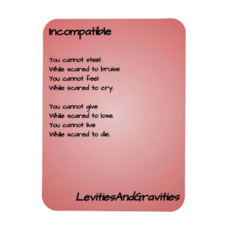 Gedicht Keukenmagneet - Incompatibel Magneet