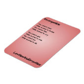 Gedicht Keukenmagneet - Incompatibel Magneet (Linkerzijde)
