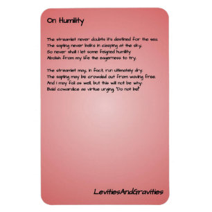 Gedicht Keukenmagneet - Over nederigheid Magneet