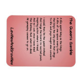 Gedicht Keukenmagneet - The Queen's Gamble Magneet (Horizontaal)