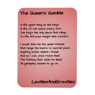 Gedicht Keukenmagneet - The Queen's Gamble Magneet