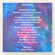 gedicht "Kinderen bij Play" - Onderzetter