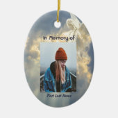 Gedicht Memorial Keepsake Angel Sky Clouds Keramisch Ornament (Voorkant)