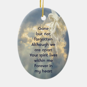 Gedicht Memorial Keepsake Angel Sky Clouds Keramisch Ornament