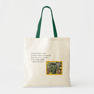 gedicht met diaffodils tote bag