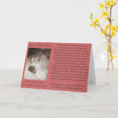 gedicht met een gedicht van de oude akita hond kaart (Gele Bloem)