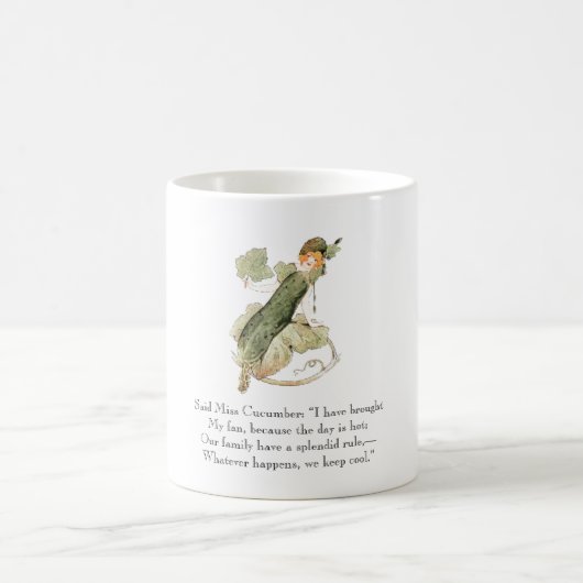  gedicht Miss Cucumber Rhyme Cute Vegetable Koffiemok (Center)