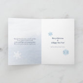 Gedicht Nordic Forest Winter Pine Cone Snow Kerstm Feestdagen Kaart (Binnen)