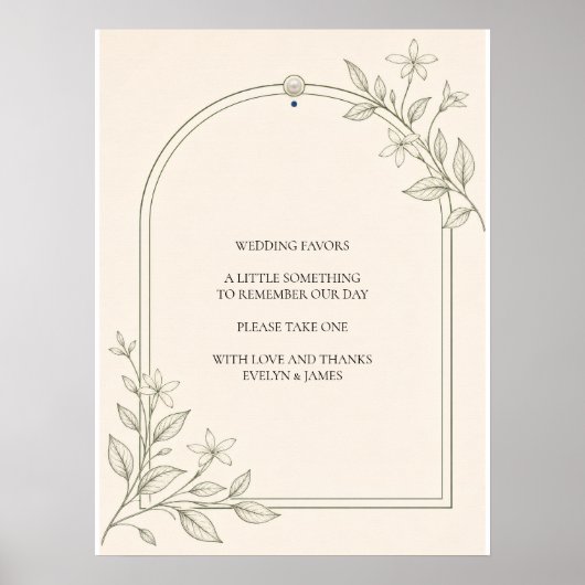 Gedicht Olijf Botanisch Neem Eén Favoriet Poster (Voorkant)