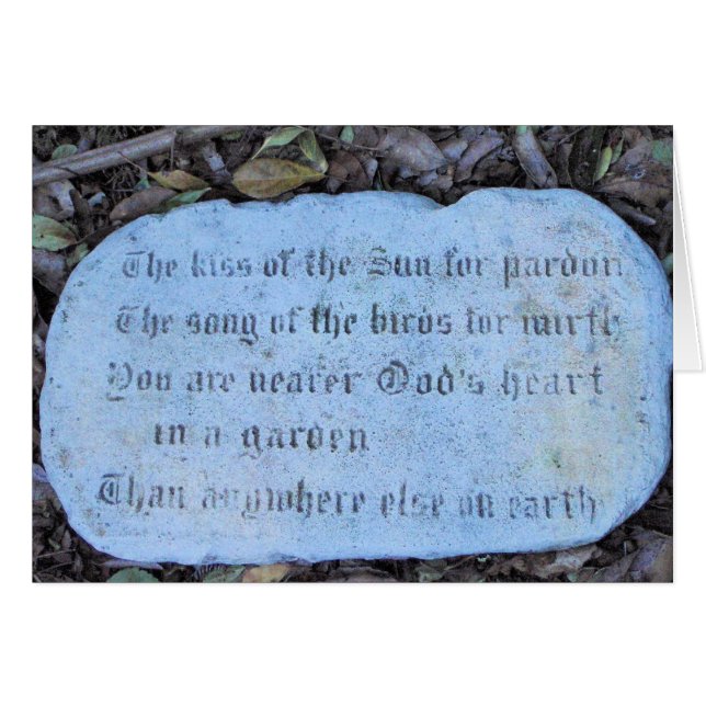 Gedicht op een kaart (Voorkant Horizontaal)