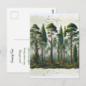 Gedicht op Forest of Trees Perspective Briefkaart (Voorkant / Achterkant)