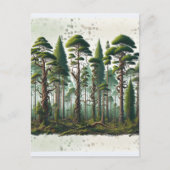Gedicht op Forest of Trees Perspective Briefkaart (Voorkant)