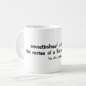 gedicht over leven en leugens koffiemok (Voorkant links)