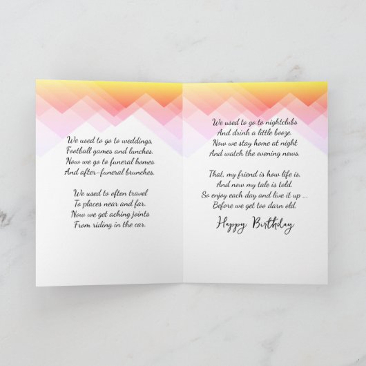Gedicht over Ouder Worden Kaart (Binnen)