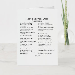 Gedicht over voor het eerst liefde ontmoeten poëzi folie wenskaart