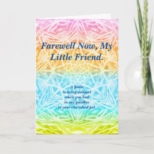 Gedicht: Pet Loss Sympathie, POBY, Folded Greeting Kaart