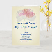 Gedicht: Pet Loss Sympathy FLST Gevouwen Groet Kaart (Gele Bloem)