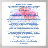 gedicht: Rainbow Bridge Reunion, FL, Matte Poster