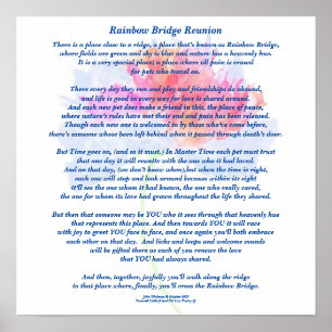 gedicht: Rainbow Bridge Reunion, FL, Matte Poster
