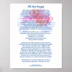 Gedicht: Speciale Herinneringen aan Huisdieren, FL Poster
