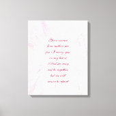 gedicht ter nagedachtenis canvas afdruk (Voorkant)