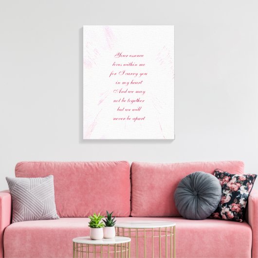 gedicht ter nagedachtenis canvas afdruk (Insitu (Woonkamer))