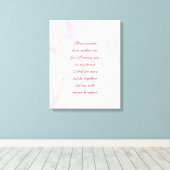 gedicht ter nagedachtenis canvas afdruk (Insitu (Houten vloer))