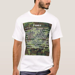 Gedicht van de militaire broer en zuster, familie t-shirt