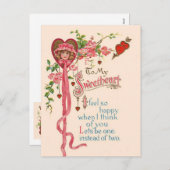 gedicht van de Valentijn Feestdagenkaart (Voorkant / Achterkant)