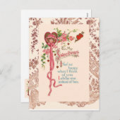 gedicht van de  Valentijn Feestdagenkaart (Voorkant / Achterkant)