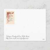 gedicht van de  Valentijn Feestdagenkaart (Achterkant)